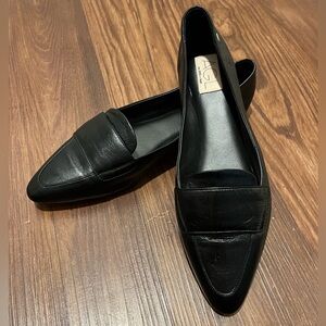 New AGL Black Patent Leather Pointed Toe Loafer Size 40